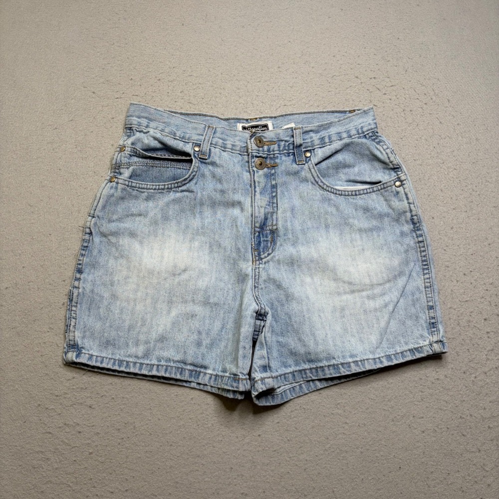 Xhilaration Denim Shorts Women 7 Light Wash Vintage 90s High Waisted Carpenter